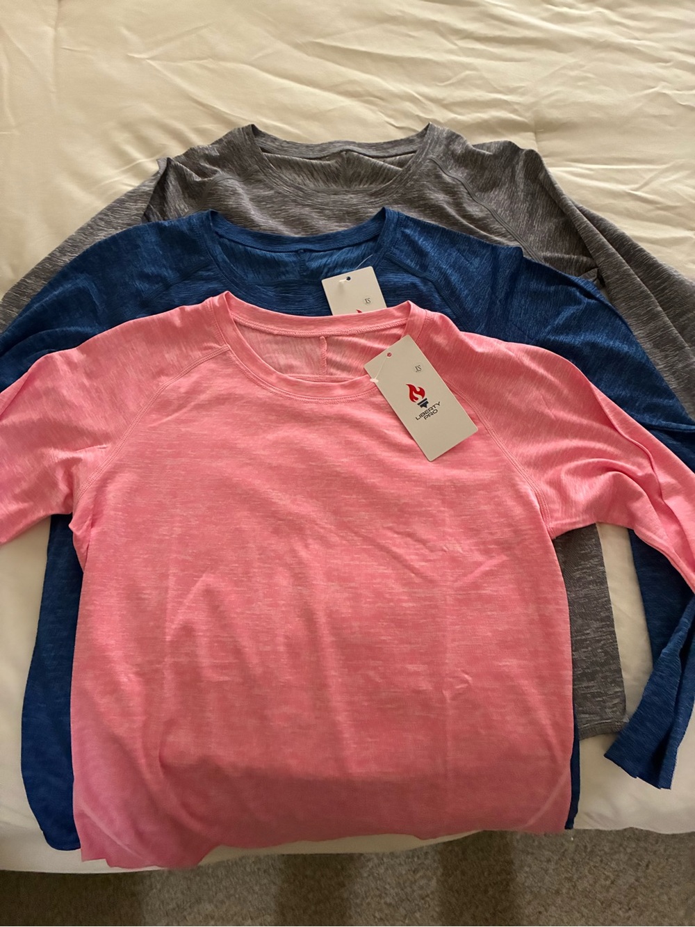 Women’s Long Sleeve Performance Top - Pink, Blue, Gray